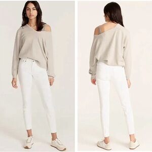 J. Crew Women's White Cropped Jeans - Size 31